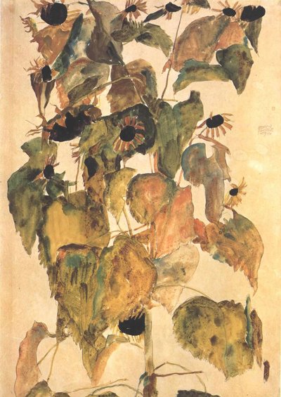 Sunflowers by Egon Schiele